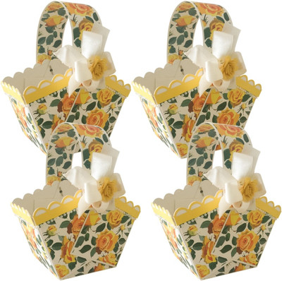

Crack of Dawn Crafts Printed Party Pouch(Yellow, Pack of 4)