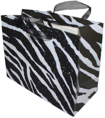 

Enwraps Zebra Small Paper Printed Party Bag(Black, White, Pack of 6)