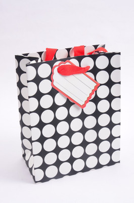 

Enwraps Black & White Series Polka Print Medium (3 pcs) Printed Party Bag(Multicolor, Pack of 3)