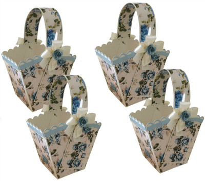 

Crack of Dawn Crafts Printed Party Pouch(Blue, Pack of 4)
