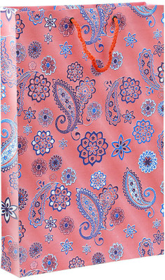 

Bdpp Paper Processers Multicolor Paisley Printed Party Bag(Pink, Pack of 10)