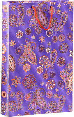 

Bdpp Paper Processers Multicolor Paisley Printed Party Bag(Purple, White, Pack of 10)