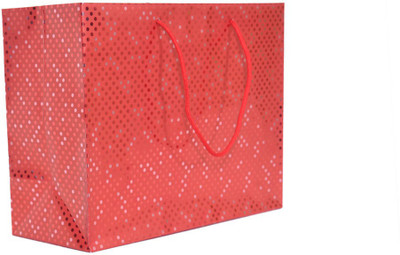 

Star Pennsylvania Italian Metallic Red Polka Dots Size 32x25x13 cm Set of 5 Printed Party Bag(Red, Pack of 5)