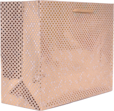 

Star Pennsylvania Metallic Golden Polka Dots Italian Gift Bags Size 32x25x13 cm Pack of 5 bags Printed Party Bag(Gold, Pack of 5)