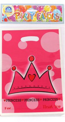 

Funcart Princess Crown Printed Party Bag(Pink, Pack of 6)