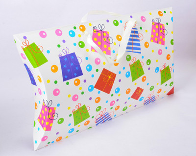Enwraps Curved Party Print Big (3 pcs) Printed Party Bag(Multicolor, Pack of 3)