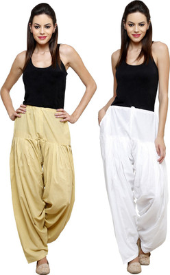 Pistaa Cotton Blend Solid Patiala