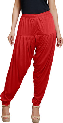 

Goodtry Viscose Solid Patiala, Red
