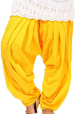 

Emma Fashion Cotton Solid Patiala, Yellow