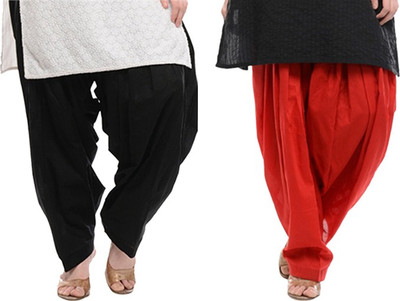 

NGT Cotton Solid Patiala, Black;red