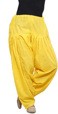 Pistaa Cotton Blend Solid Patiala