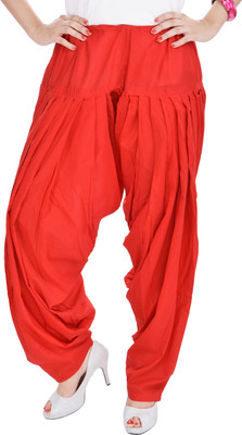 

Padma Cotton Solid Patiala, Red