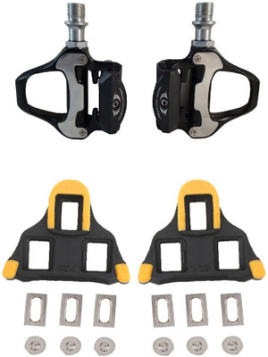 

Fusion Road Triathlon Clipless Titanium SPD-SL Cycling Pedals – Black (With Cleats) Pedal(Black)