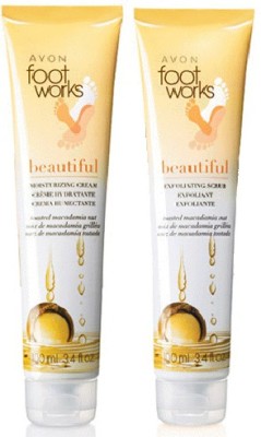 

Avon Toasted Macadamia Nut Oil Exfoliating Scrub (100g) & Moisturising Cream (100g) Combo Pack(200 g, Set of 2)