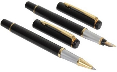 

Giftkart BAOER 801 Royal Touch Roller & Fountain Roller Ball Pen(Pack of 2)