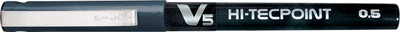 PILOT V5 Black Roller Ball Pen(Pack of 12)