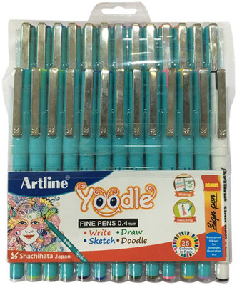 

Artline Yoodle 0.4MM Fineliner Pen(Pack of 25)