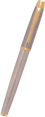 

Giftvenue Exclusive Chrome Roller Ball Pen with Golden Arrow Trim Roller Ball Pen