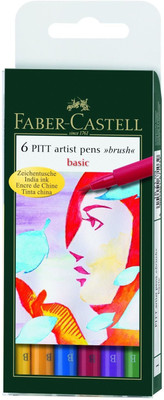 

Faber-Castell Basic Colour Pitt Artist Fineliner Pen(Pack of 6)