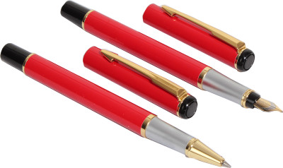 

Auteur 801 Executive Pen Set Fountain and Roller in Red Fountain Pen(Pack of 2)