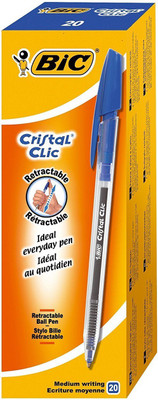 

BIC Cristal Click Ball Pen(Pack of 20)