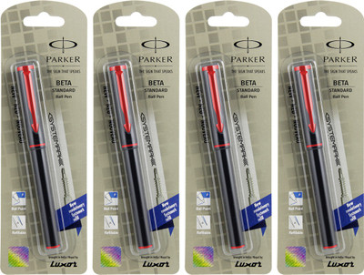 

Parker Beta Std (sys-ark)Black with F.Red parts Ball Pen