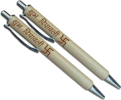 

Tied Ribbons Diwali Gift wooden Engraving Ball Pen(Pack of 2)