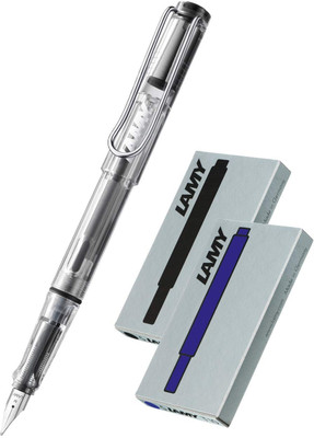 

Lamy VISTA 012 Transparent Medium Nib FP and Cartridges Combo Fountain Pen(Pack of 3)