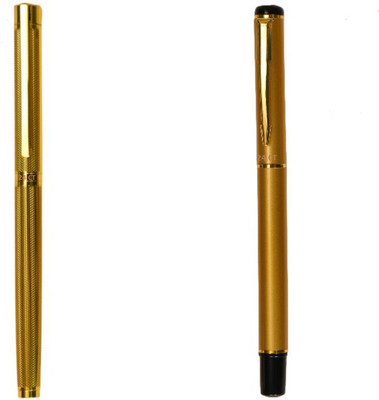 

Hayman 24 CT Gold Plated Designer BUY1 GET 1 FREE Roller Ball Pen(Pack of 2)