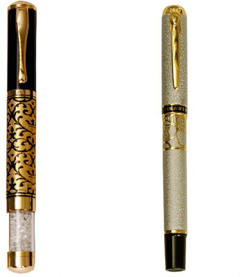

Hayman 24 CT Gold Plated Designer BUY1 GET 1 FREE Roller Ball Pen(Pack of 2)