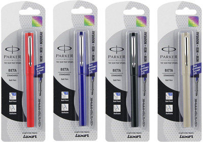 

Parker Beta STD Ball Pen CT (systemark) D.Grey Ball Pen(Pack of 4)