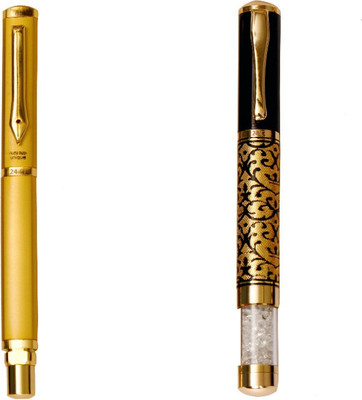 

Hayman 24 CT Gold Plated Designer BUY1 GET 1 FREE Roller Ball Pen(Pack of 2)