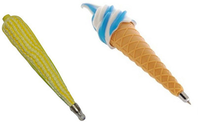 

GeekGoodies Corn - Ice cream Fancy With Fridge Magnet Ball Pen(Pack of 2)