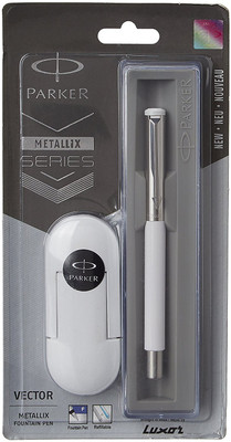 

Parker Vector Metallix Fine Nib with cartridges (White) Fountain Pen