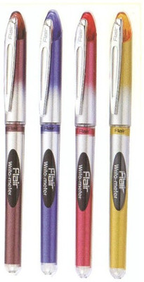 FLAIR Writometer Ball Pen(Pack of 10, Ink Color - Blue)