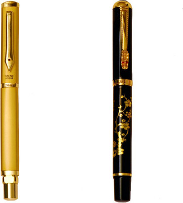 

Hayman 24 CT Gold Plated Designer BUY1 GET 1 FREE Roller Ball Pen(Pack of 2)