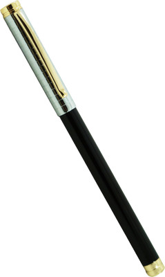 

Auteur Slim Body Magnetic Cap with Silver Embossing and Gold Clip Roller Ball Pen
