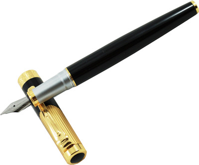 Auteur Designer Series With Golden Carving and Gemstone Fountain Pen
