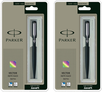 

Parker Vector Matte Black CT Ball Pen(Pack of 2)