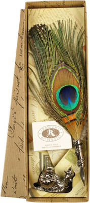 

Rubinato 1520/Q PEACOCK FEATHER WITH PEN REST Pen Gift Set