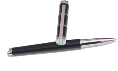 

BAOER Black Contemporary Metal with Silver Trim Roller Ball Pen