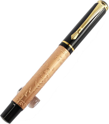 

Baoer Carved Horses Copper Fountain Pen