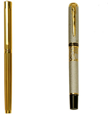 

Hayman 24 CT Gold Plated Designer BUY1 GET 1 FREE Roller Ball Pen(Pack of 2)