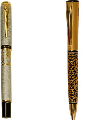 

Hayman 24 CT Gold Plated Designer BUY1 GET 1 FREE Roller Ball Pen(Pack of 2)