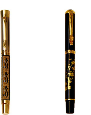 

Hayman 24 CT Gold Plated Designer BUY1 GET 1 FREE Roller Ball Pen(Pack of 2)