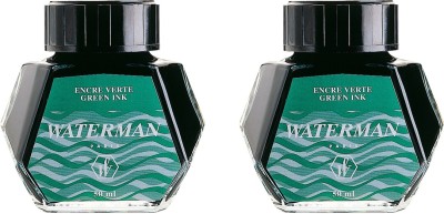 Waterman Green ( Set of 2) Ink Bottle(Pack of 2, Ink Color - Green)