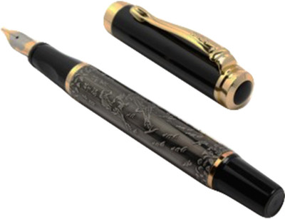 

Auteur Auspicious Running Horses In Black Metal Fountain Pen