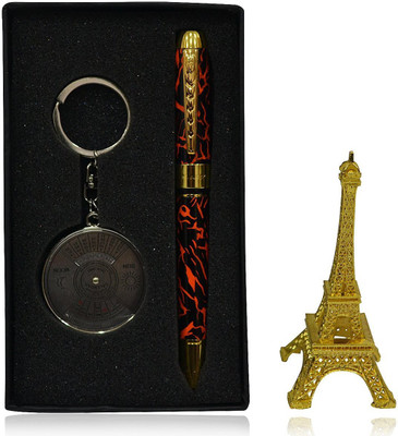 

Jaycoknit Knight N Day's Franc Tiger Metal Pen,Calendar Key chain,Eiffel Tower Corporate Pen Gift Set(Pack of 3)