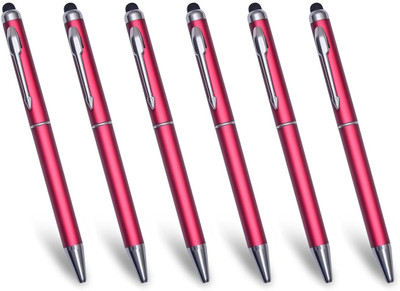 

PeepalComm Premium Red Stylus and Ball Pen(Pack of 6)