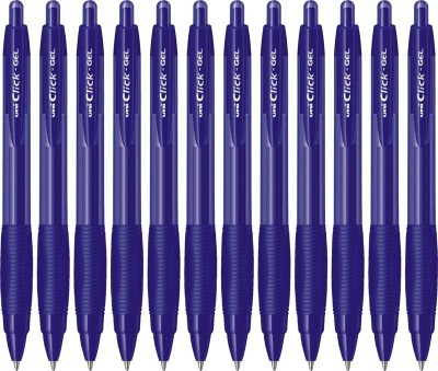 uni-ball Click Gel Pen(Pack of 12, Blue)